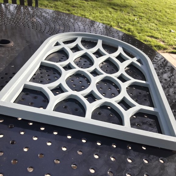 Wooden Arch Wall Hanging Turquoise Teal Arched Wall Decor Window Art Solid Color - Picture 2 of 12